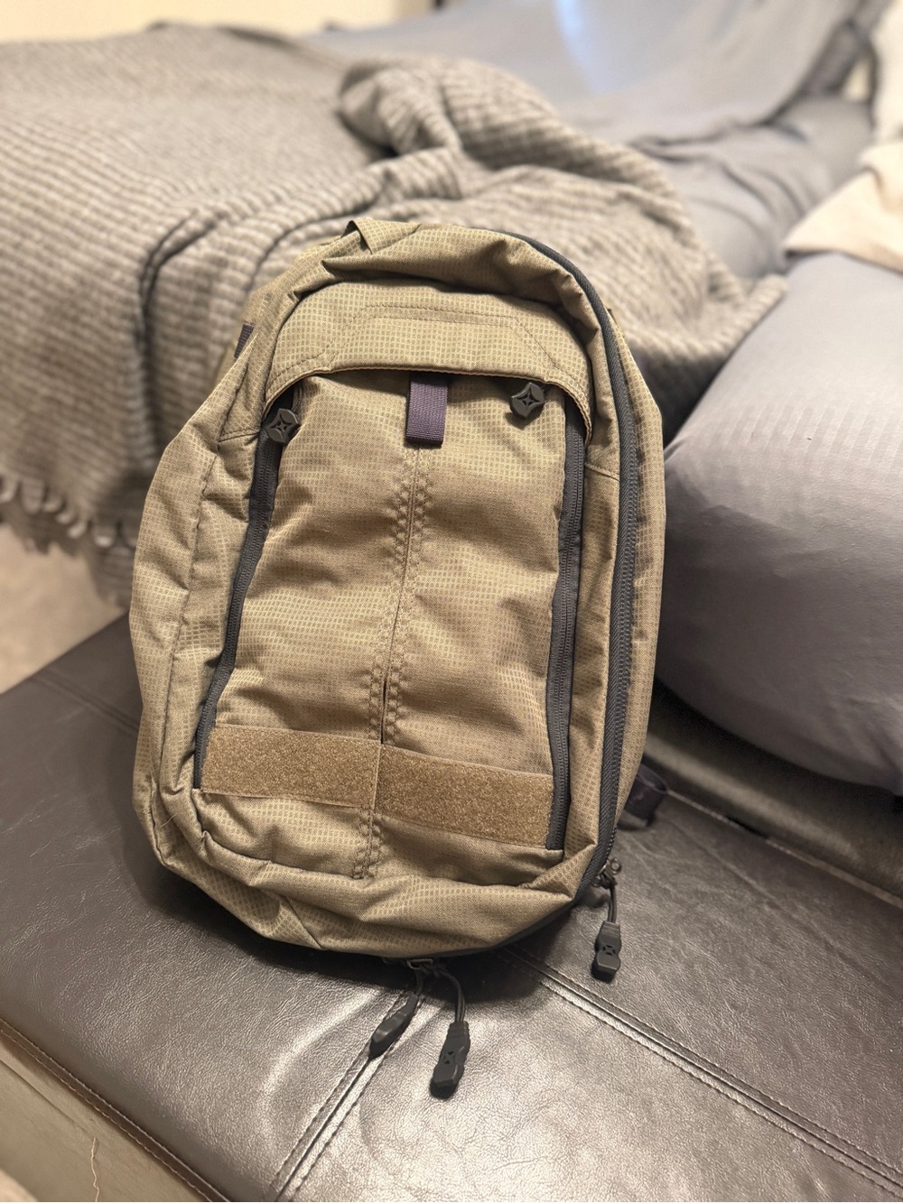 Like New Vertx Military Grade Tactical Commuter Sling 2.0 Backpack - Khaki.